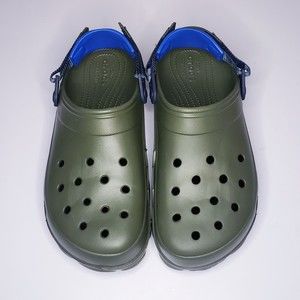 Crocs Iconic Comfort Off Road Green/Gray Slip On Sport Sandals Mens 13